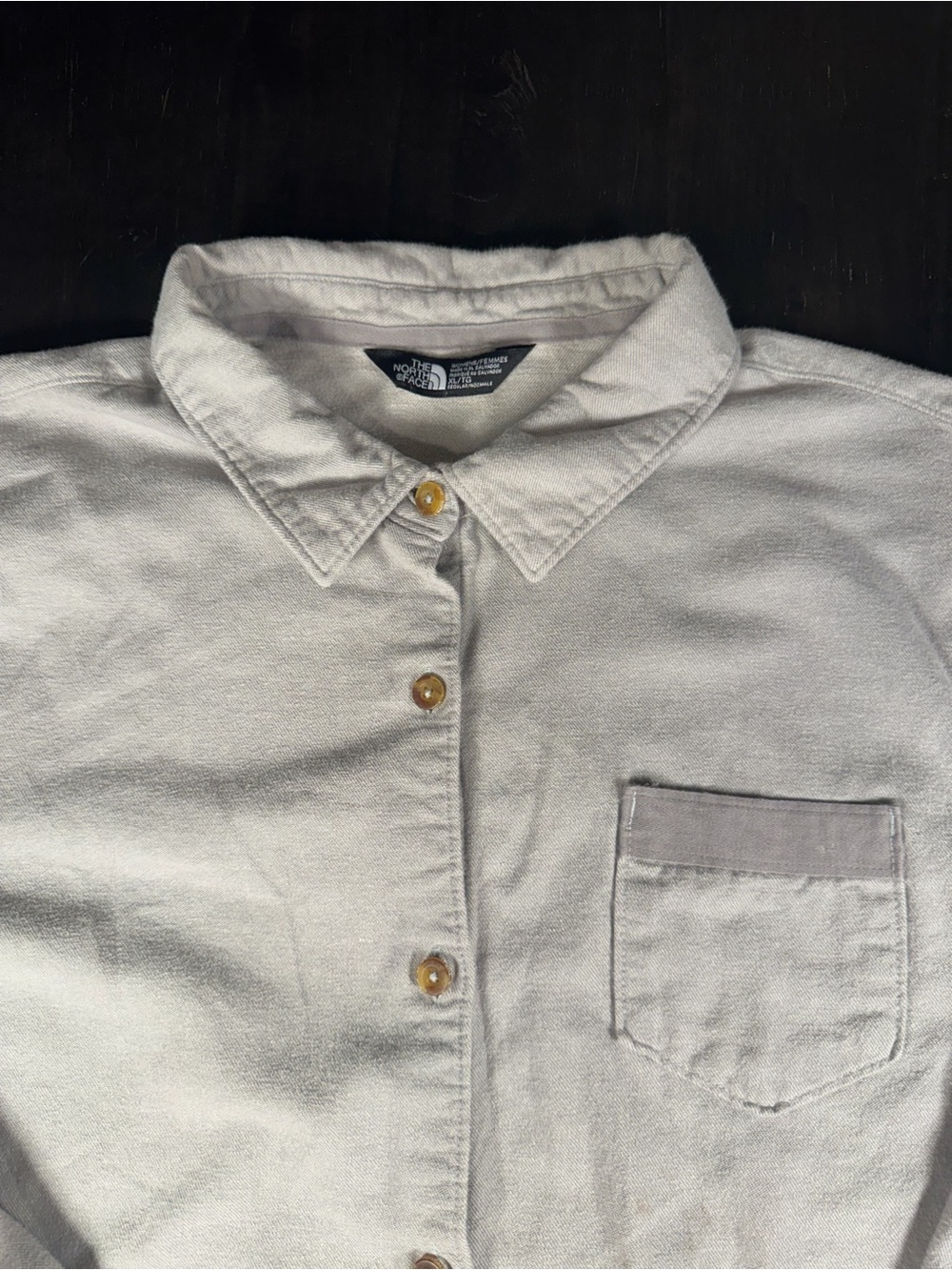 The North Face Light Gray Button-Down Shirt
